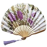 【Schöner Faltfächer】: Galy Faltfächer, einzigartiges Design, fächerförmige Struktur, schönes Aussehen, die beste Wahl für Hochzeiten und Partys im Sommer.