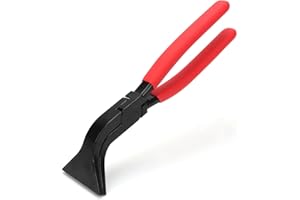 LYCXAMES Falzzange, 45° Abkantzange Blechbiegezange, Biegezange Breit 60 mm, Blechzange Mit Rutschfestem Griff zum Biegen und Glätten von Blechen, Rot
