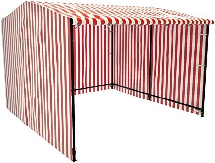 General Purpose Walk In Market Stall with Front Overhang All Colours and Sizes Outdoor Trade Stand Kiosk Mobile Professional Heavy Duty Steel Frame Full Kit