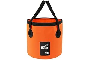 STEK Folding Water Bucket, Foldable Collapsible Bucket Outdoor Washing Bowl for Camping, Lightweight Storage Container for Travelling Hiking Fishing Gardening