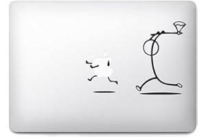 Anakiss Stickers pour Macbook Poursuite Hache Noir Taille Unique Autocollant
