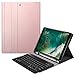 Price comparison product image FINTIE iPad 9.7 2018 Keyboard Case with Built-in Pencil Holder, [SlimShell] Soft TPU Back Stand Cover with Magnetically Detachable Wireless Bluetooth Keyboard for Apple iPad 6th Gen, Rose Gold