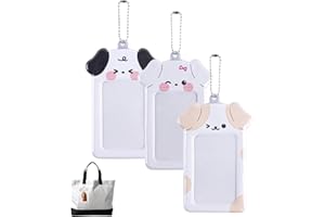 DIFLAX 3 Piezas Photocards Stray Kids,Photocard Holder,Lucky Photocard,Peluche Puppy Card Sleeves,Picture Frames,Top Loaders for Cards,Photocard Holder Keychain,Cute Design