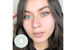 BIO-ESSENCE MISLENS Pack Lentillas de Hidrogel blandas 1 par Lentes de contacto color azul sin graduación. Duración: 12 meses. Incluye de regalo estuche y 10ml de solución (AZUL OCEANO)