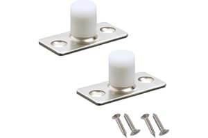 DEEKOUDT 2 Piece Sliding Barn Door Roller Guide, Nylon Guide Wheels Floor Rail Roller Flexible Heavy Duty Metal Hardware for Home Door Cabinets