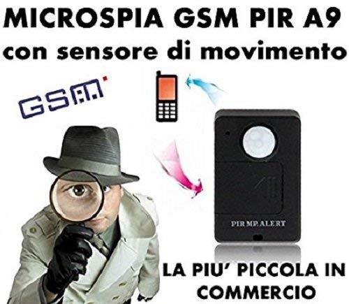 MICROSPIA AMBIENTALE GSM PIR A9 ASCOLTO ILLIMITATO CIMICE RILEVATORE MOVIMENTO COMPRARE WEB
