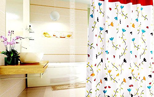 Duschvorhang Wannenvorhang mit Motiv „Schöne Blumen“ (B*H 240*180) - 6