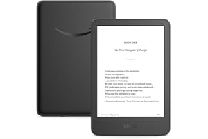 Amazon Kindle (najnowsza generacja) – najlżejszy i najbardziej kompaktowy Kindle, z antyrefleksyjnym wyświetlaczem, szybszym przewracaniem stron, oświetleniem przednim – 16 GB – czarny