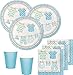 Produktbild 32 Teile Baby Party Pastell Blau Babyshower Set für 8 Personen