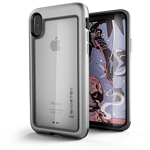 GhostekAtomic Slim Hybrid Case with Industrial Strength Military Drop Protection for Apple iPhone XS / X - Silver