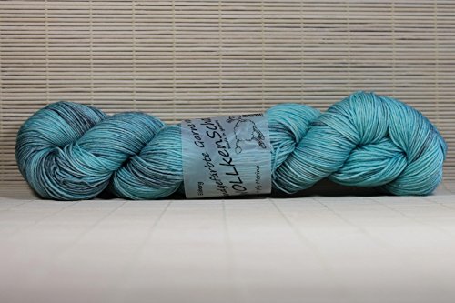 100g 4-ply Merino Handgefärbt vom WOLLkenSchaf – Eisberg – - 2
