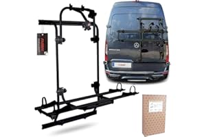 AUTOSHOP PORTABICI POSTERIORE PER VAN E CAMPER PER Crafter Sprinter Bici Ok MTB Van -2 Biciclette (6201837VWNERO)