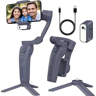 Handheld Three-axis Smart Phone Gimbal Stabilizer With Handle, Tripod, Support Face Tracking And Fill Light - View #11