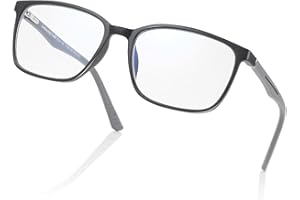 ZENOTTIC Occhiali con Filtro Luce Blu, Occhiali da Lettura Uomo con Montatura TR Quadrata, Antiriflesso per Sport e Computer