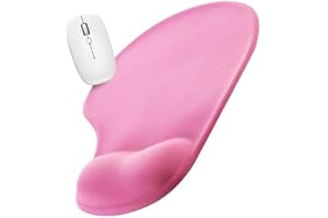 Mouse Pad Gel,SHESHY Mouse Mat with Wrist Rest - With Convenient Gel Wrist Support - Non-slip Rubber Base, Ergonomic, Gray/Black/Pink/Blue
