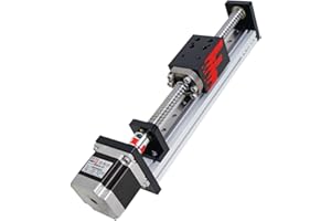 FUYU FSK40 Linear Guide Rail Ball Screw Linear Actuator Slide Table Linear Gantry System CNC Stage Actuator Motorized Nema 23 Stepper Motor [500mm Stroke]
