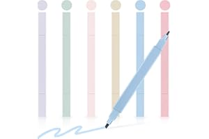 Koyigo 6 Pack Pastel Highlighter, Mild Colours Double Ended Highlighters Pens, Aesthetic Cute Highlighters With Chisel Tip No Bleed Dry Fast, for Bullet Journal, Bible, School Supplies, Notebooks