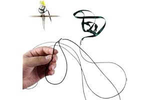 ASOCEA Harnais Perroquet Laisse RéGlable De Harnais D'Oiseau De Perroquet Corde D'EntraîNement En Nylon Anti-Morsure Laisse De Marche ExtéRieure Pour Animaux De Perruche (Tour De Cou:3,1"-6.3"/8~16cm)