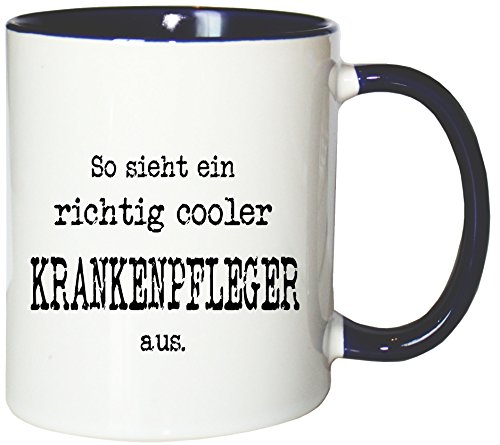 Mister Merchandise Kaffeetasse Becher So Sieht EIN richtig Cooler Krankenpfleger