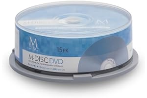 MILLENNIATA INC. Millenniata 15 Pack M-Disc DVD 4.7GB 4X HD 1000 Year Permanent Data Archival / Backup Blank Media Recordable Disc