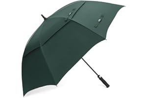 G4Free Paraguas de golf de 47/54/62/68 pulgadas, apertura automática, resistente al viento, doble toldo