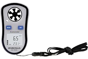 Basetech BS-10AN Anemometro 0.1 fino a 30 m/s con misura della temperatura