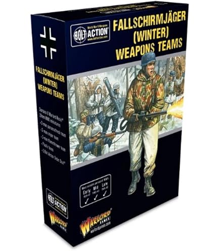Warlord Games - Équipes D'armes Allemandes Fallschirmjäger Hiver 28 Mm - Figurines WWII Pour Bolt Action