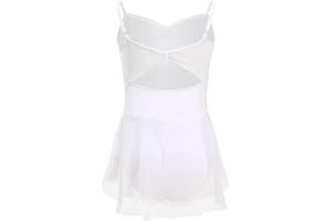 HIPPOSEUS Ragazza Vestito da Balletto Senza Manica Body da Danza per Bambine Ginnastica Bodysuit con Spalline Regolabili