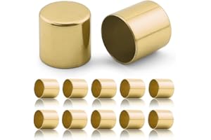 ‎GANZOO Ganzoo Endkappen aus Metall / 10er Set/für 10mm PPM Seil, Tau, Schmuck, Kordelende bei Hundeleine, Halsband, Kette, Farbe: Gold Matt