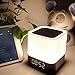 Produktbild SODIAL Uhr Bluetooth Lautsprecher, Nachtlicht Bluetooth Lautsprecher, Farbwechsel Lautsprecher, Touch Sensor Nachttischlampe Dimmbare warmes Licht, Nachtlicht Kabelloser Lautsprecher