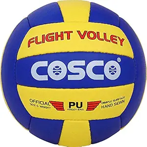 Cosco BLUYWL-S4 PU Volleyball, Size 4, (Blue Yellow)