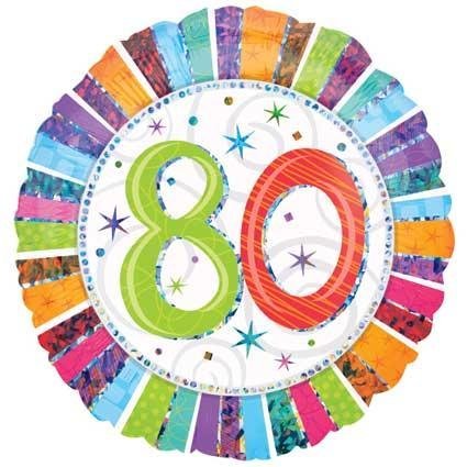 Folienballon Radiant 80ter Geburtstag