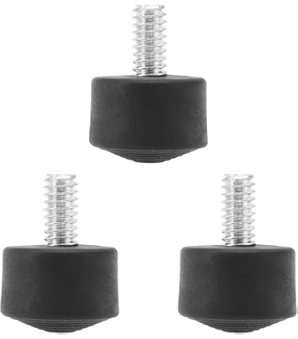 Manbily 3 Piedini In Gomma Per Treppiede E Monopiede, Vite Da 3/8", Misura Universale, Antiscivolo, Per Treppiedi Per Treppiede, Adattatore Per Montaggio Accessori (3,5 Cm X 3,5 Cm