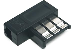 GEEMARC Prise Téléphonique vers RJ11 - Adaptateur Téléphonique avec Connecteur RJ11 - Convient pour la France - Prise T Noire