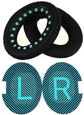 Bose QC2,QC15,AE2,AE2i,QC25,QC35 Replacement Ear pads Ear Cushion with extra pair black sound screens (FBA)