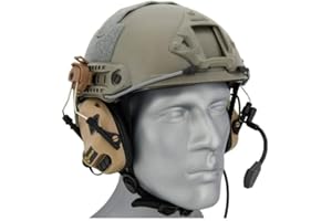 EARMOR Cuffia casco auricolare M32H con protezione antirumore NRR 22, regolabile - Tan [M32H-TN]