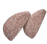 2 Pcs Pumice Stone Feet Care - Horsky Callus Remover Natural Skin Care Product for Dry Dead Hard Foot Hands Face Body Cracked Heel, Coffee, 3.7x3.1x1.9 inches / 8x4x4 cm