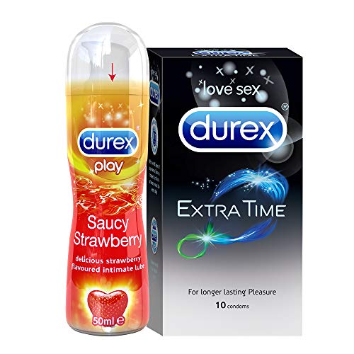 Durex Strawberry 50ml, Extra Time 10s -Pleasure Packs RS.471.00