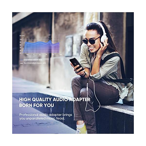 UGREEN Lightning auf 3.5mm Kopfhörer Adapter mit MFI Zertifizierung Lightning Aux Adapter für iPhone 11/11 Pro, iPhone 7/8/ 7 Plus/ 8Plus, Lightning Klinke Adapter für iPhone XS/XS Max/XR, Aluminum – Bild 3