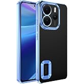 Zore Xiaomi ile uyumlu Redmi Note 14 4G Kılıf Kamera Korumalı Logo G&ouml;steren Zore Omega Kapak Sierra Mavi