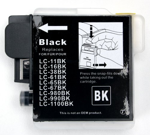 10x schwarz LC1100BK LC980BK Patronen kompatibel zu Brother für Brother MFC-250C MFC-255CW MFC-290C MFC-295CN MFC-297C MFC-490CN MFC-5490CN MFC-5890CN MFC-790CW MFC-795CW MFC-6490CW MFC-6890CDW MFC-990CW DCP-145C DCP-163C DCP-165C DCP-167C DCP-185C DCP-195C DCP-365CN DCP-373CW DCP-375CW DCP-377CW DCP-383C DCP-385C DCP-J715W - 2