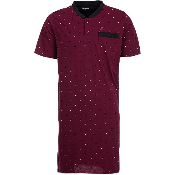 Camicia Da Notte Uomo - Maniche Lunghe, Cotone, Taschino | Taglia M-3XL - Foto 7