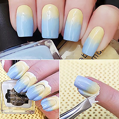 Born Pretty 15 ml weiß Abziehen Liquid Tape & Peel Off Base Coat Nail Art Liquid Palisade Nail Art Latex - 2