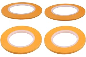 Tenlacum - Nastro adesivo di precisione per pittura, decorazione fai da te, 2 mm, 3 mm, 4 mm e 6 mm