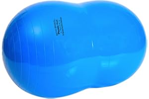 GYMNIC Physio Roll Palla doppia max Ø 70 cm/L 115 cm blu per fisioterapia, ideale per esercizi di equilibrio, coordinazione e supporto terapeutico per bambini, adulti e anziani