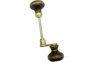 DUBOIS INDUSTRIES Bouton Manivelle Bordelaise, 1 Portée, Fixation Goupille, 6mm x 80mm, Noyer