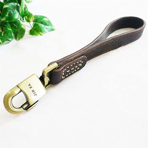 Jyhy Courte laisse pour chien en cuir véritable - Laisse en cuir tressé pour promenade et dressage de chiens de grande taille