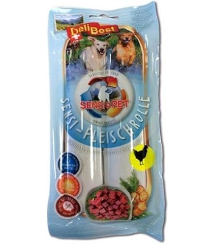 DeliBest Fleischrolle Pferd Light, 2 X 400 G – Mageres Hundefutter, Für Sensible Hunde