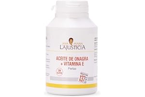 ANA MARÍA LAJUSTICIA Ana Maria Lajusticia - Aceite de onagra – 275 perlas. Alivia dolores menstruales, los síntomas de la menopausia y el síndrome premenstrual. Envase para 137 días de tratamiento.