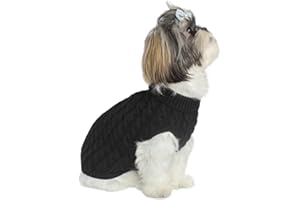 NOT TOO SHAGGY NTS Pets Small Dog Turtleneck Puppy Jumper | Cute and Cosy Dog Jumper for Small Dogs | 5 Colours and 3 Sizes (Black, Large)